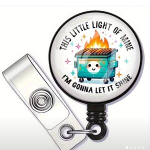 Badge Reel - Dumpster Fire - Funny Work Accessory